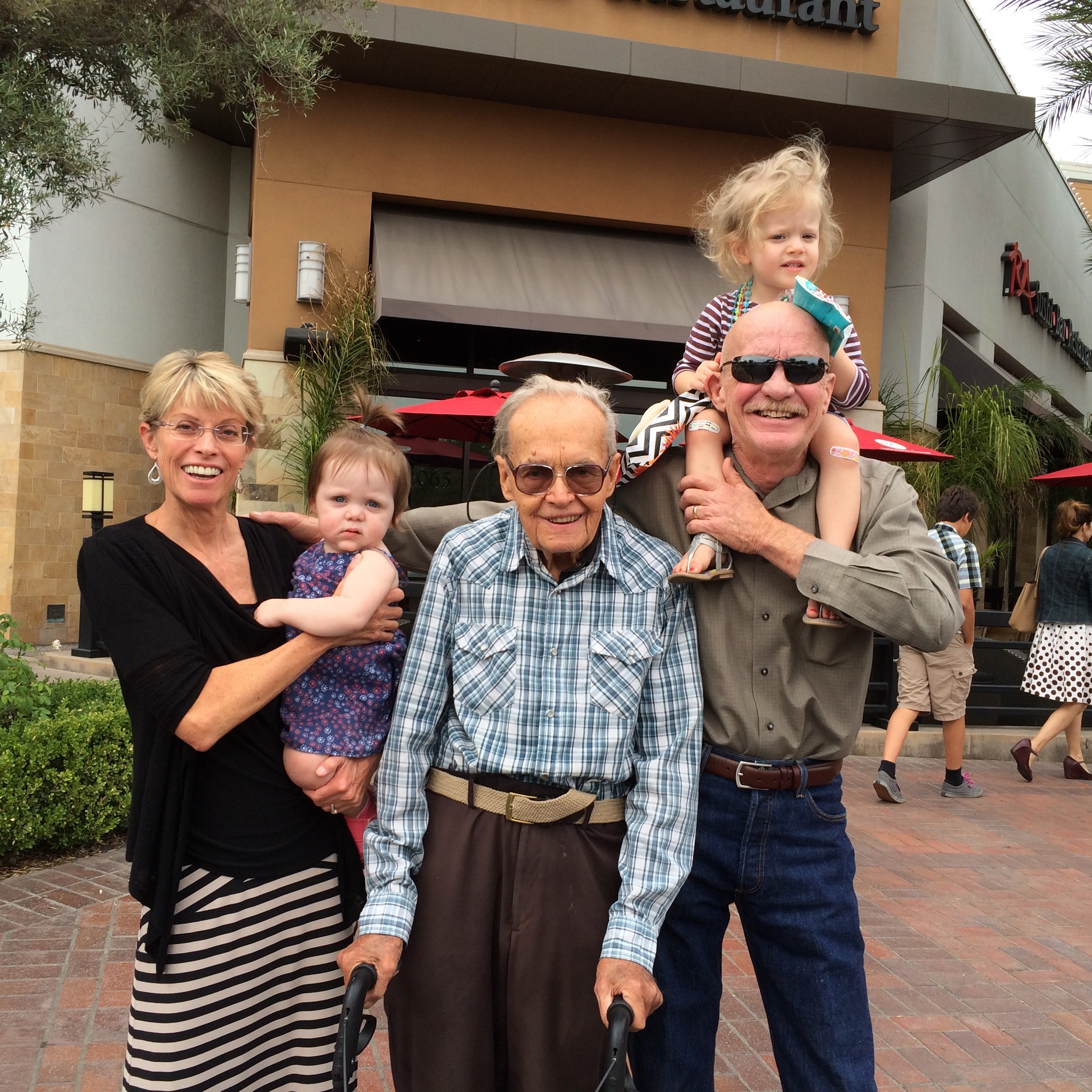 Photo of Kurt Just with Stefan, Rebecca, Granddaughters